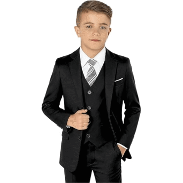 Boys Suit for Kids Tuxedo Suits for Wedding Formal Suit Set Toddler Boy Dress Outfit with Shirt and Tie